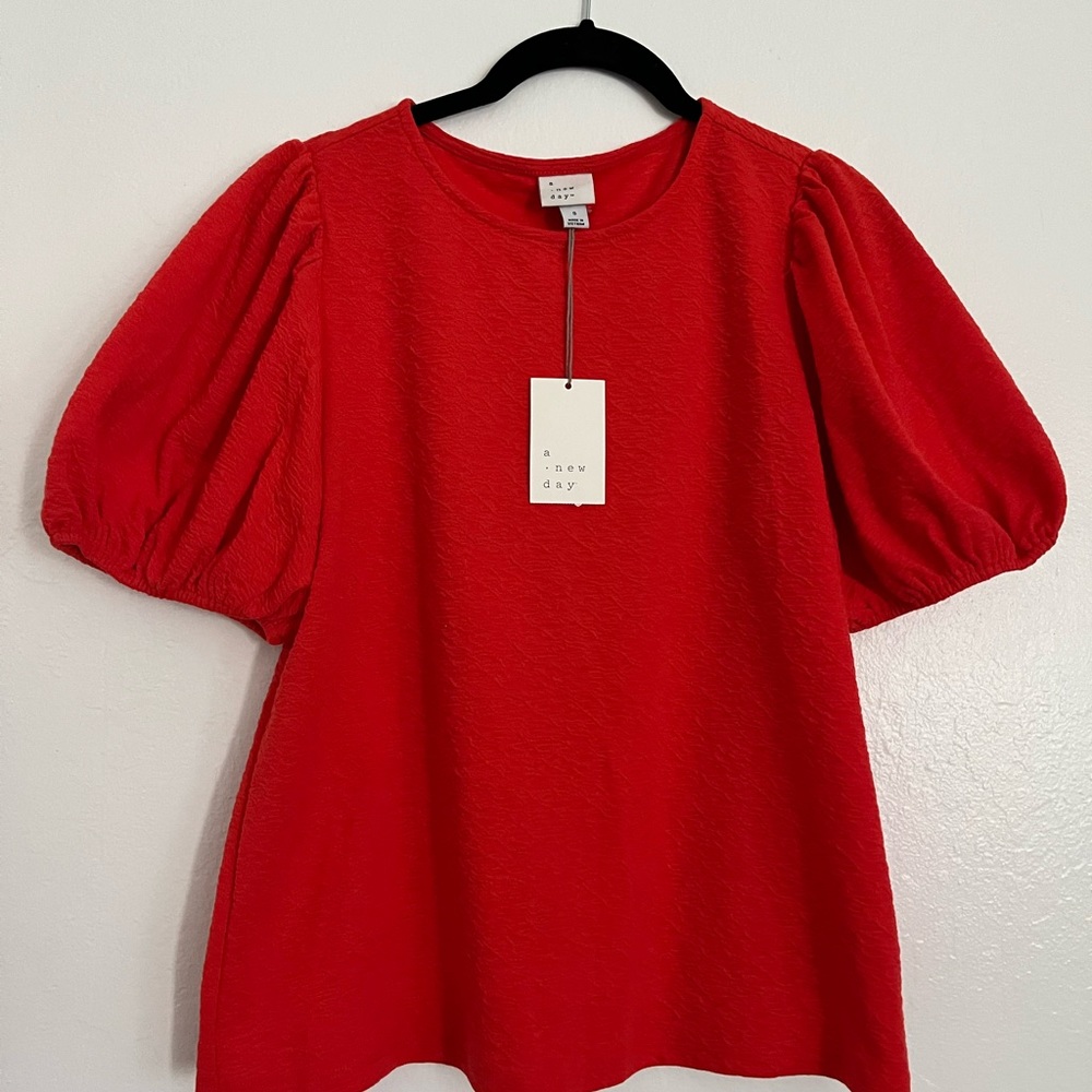 A new day size small red blouse